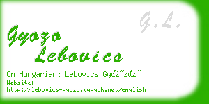 gyozo lebovics business card